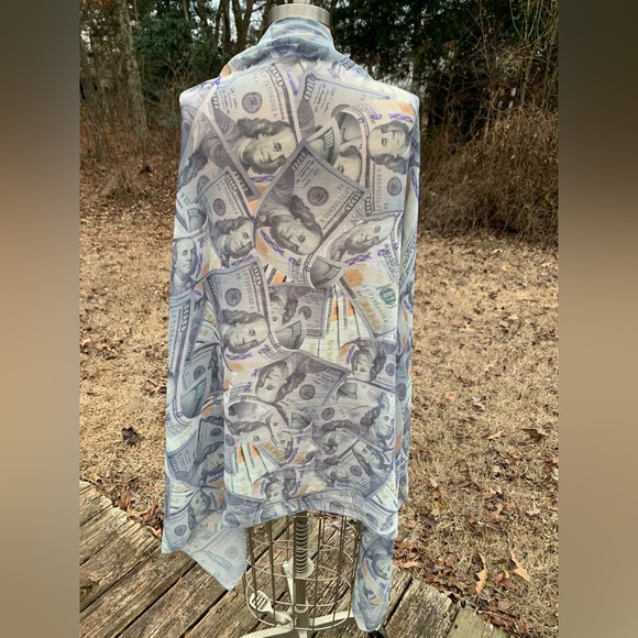 Large Money Print Scarf - Picture 3 of 16